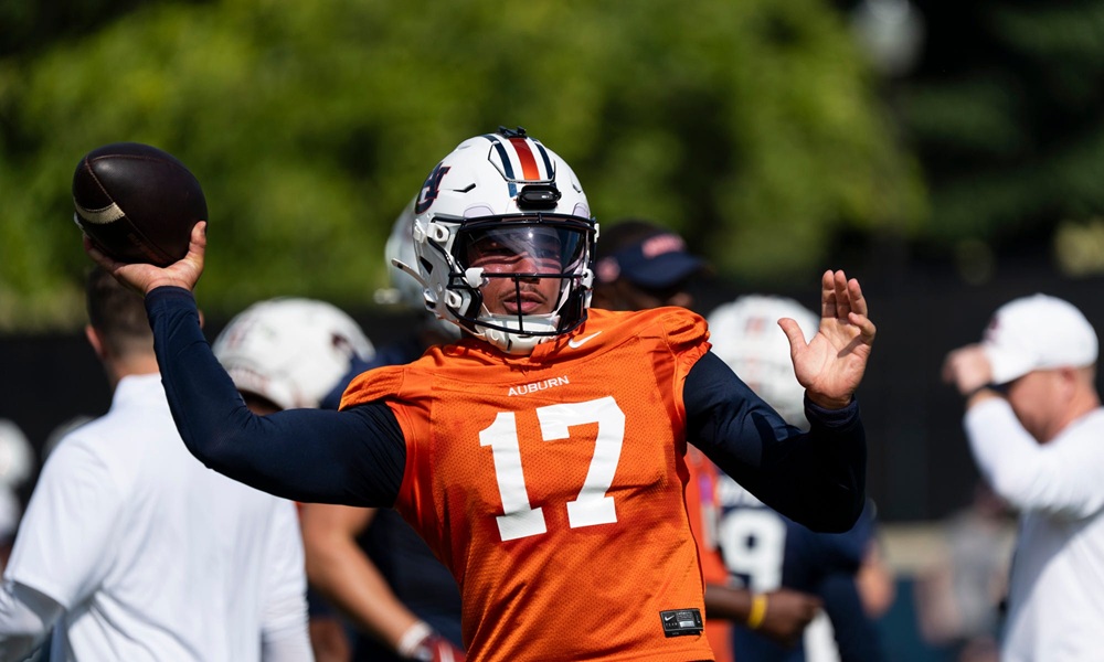 Auburn QB Byrum Brown tells why he is ‘super happy’ about where Tigers are early in fall camp